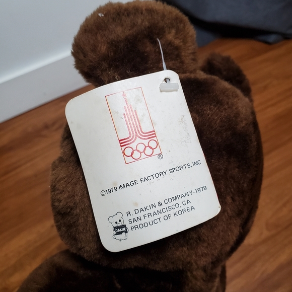 1980 Moscow Olympic Bear Misha with Original Tags Stuffed Brown Collectible 13" - Picture 11 of 15